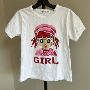 PLAY COMME DES GARCONS Rhinestones Girl T-SHIRT Size L